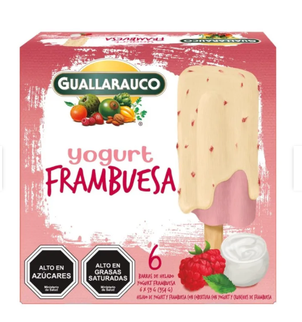 Paleta Guallarauco Yogurt Frambuesa