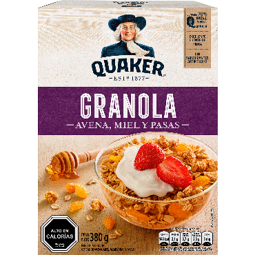 Granola Avena Miel Pasas Quaker 342g